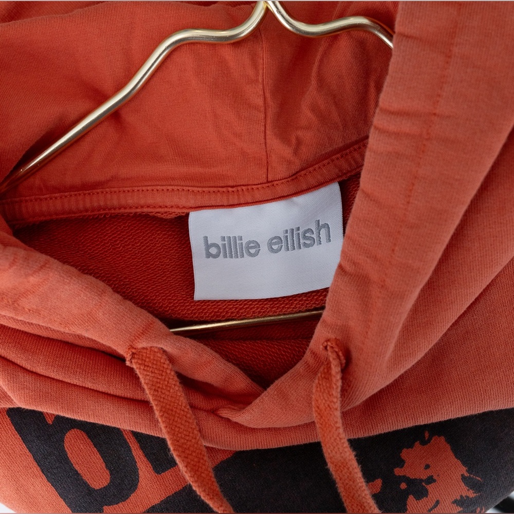 Billie Happier Than Ever Tour Graphic Orange Hoodie - Size XL - Picture 4 of 5